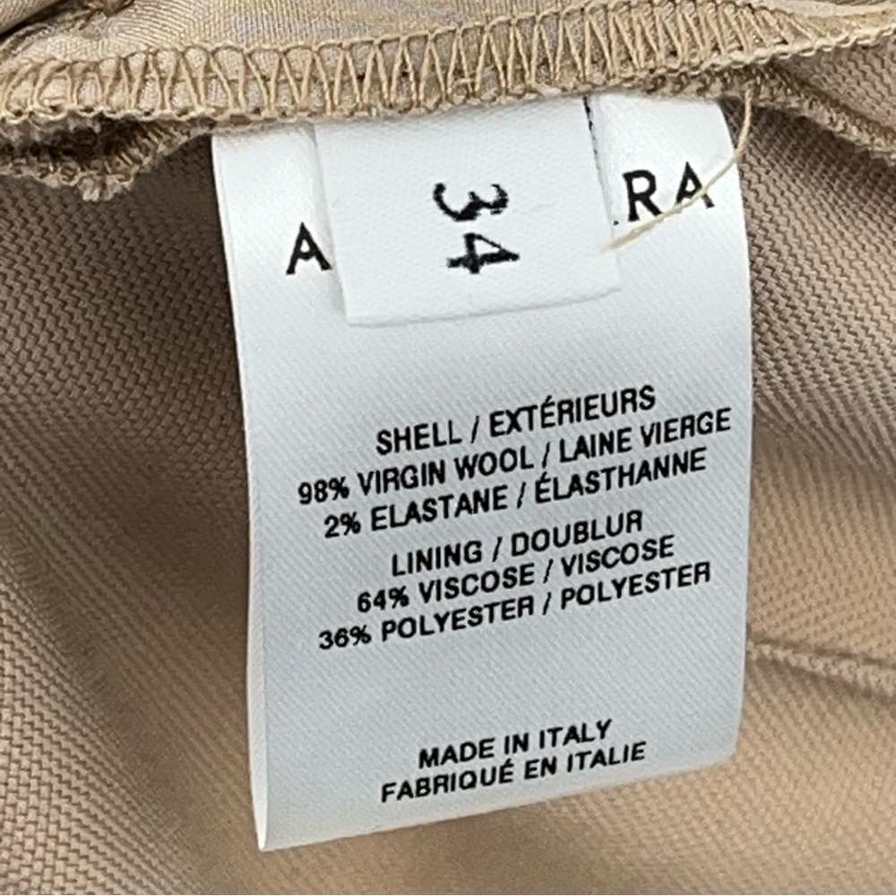NWOT ALTUZARRA 34 US2 wool Buddy Skinny Trousers tan brown neutral - Picture 11 of 14
